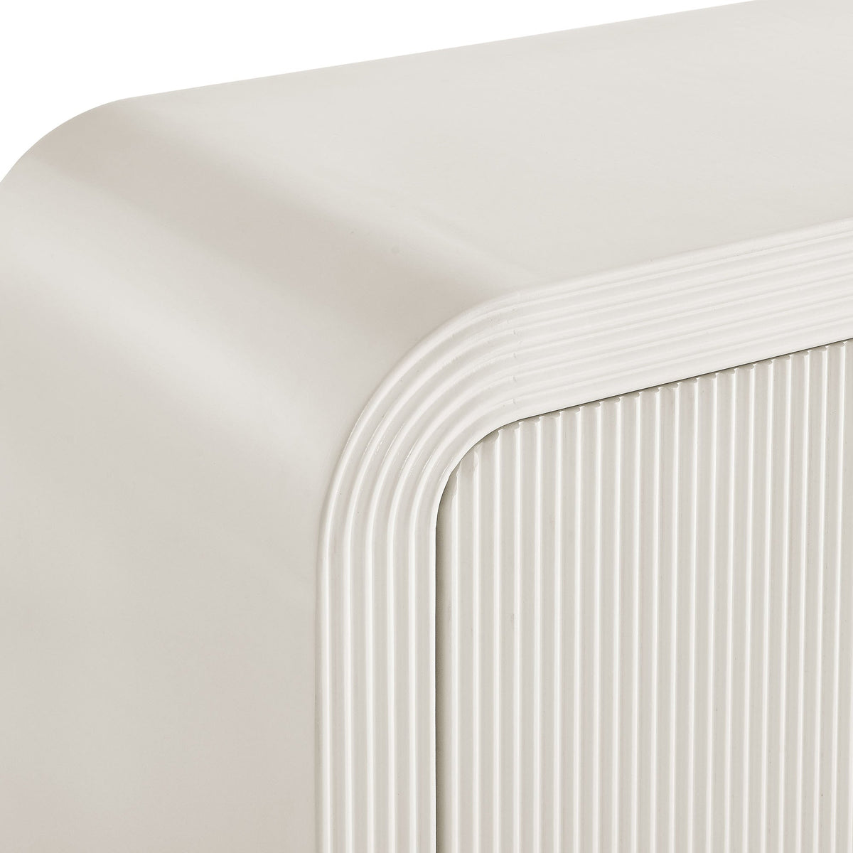 Waterflute 70-inch fluted sideboard cabinet, white finish with curved ribbed detailing by Modway on Tampa Home & Garden Store