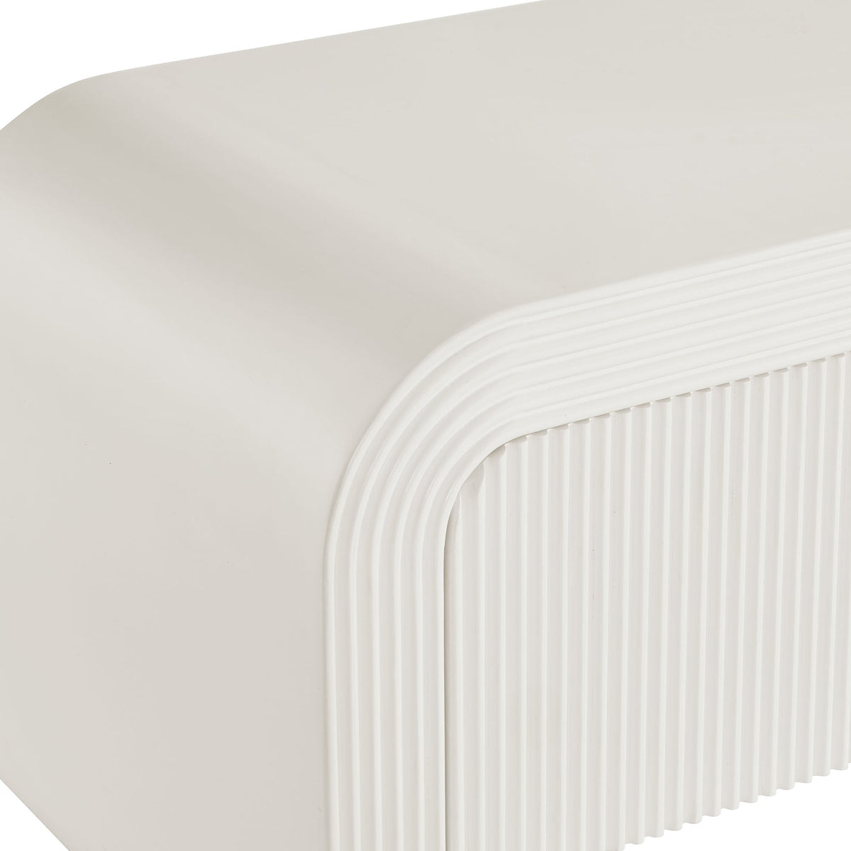 Waterflute 68in Fluted TV Stand by Modway, white textured fluted panels on Tampa Home & Garden Store