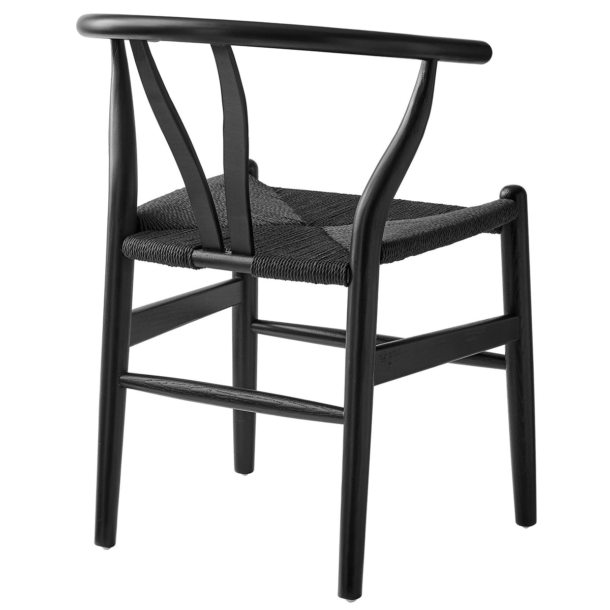 Amish 29in wood dining chair, black finish with woven seat, HouseOfZazla on Tampa Home & Garden Store