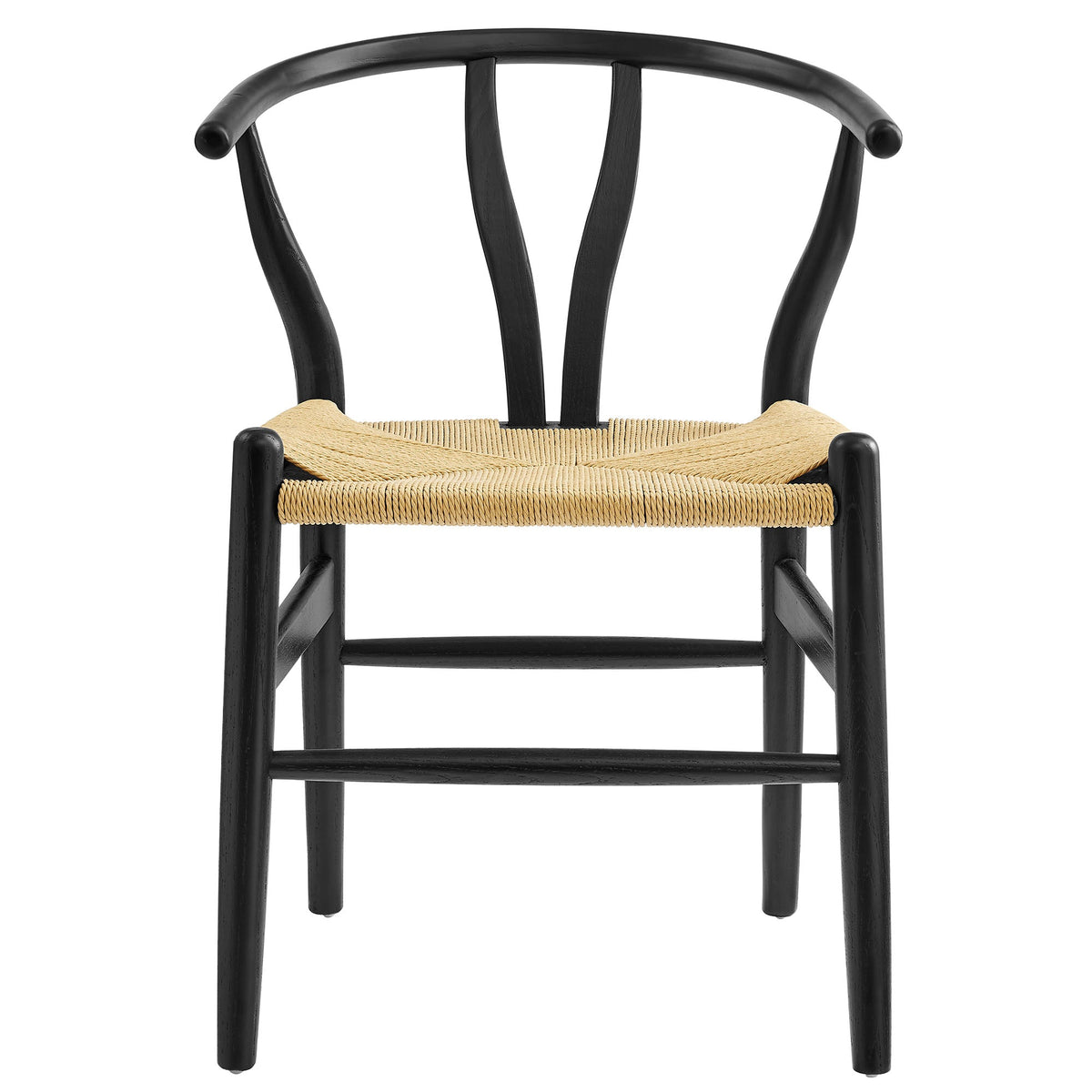 Amish 29in Wood Dining Chair by HouseOfZazla with black wood frame and cane seat on Tampa Home & Garden Store