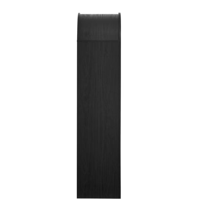 Evie Arched Narrow Bookcase Display Cabinet in black wood finish, tall arched-top storage on Tampa Home & Garden Store