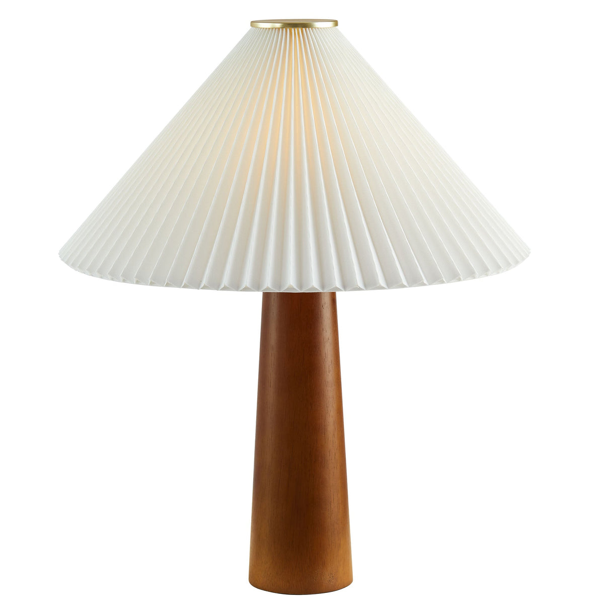 Jessica wooden base table lamp with pleated fabric shade by HouseOfZazla on Tampa Home and Garden Store