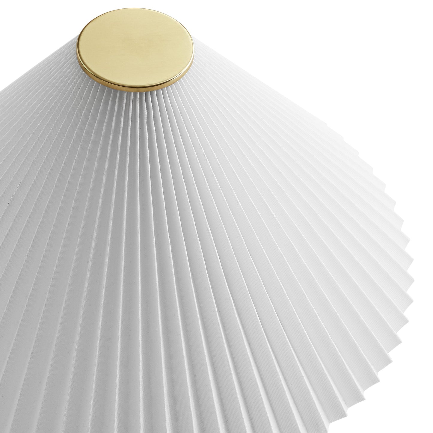 Cove Travertine table lamp with pleated white shade and gold metal finial by Modway on Tampa Home & Garden Store