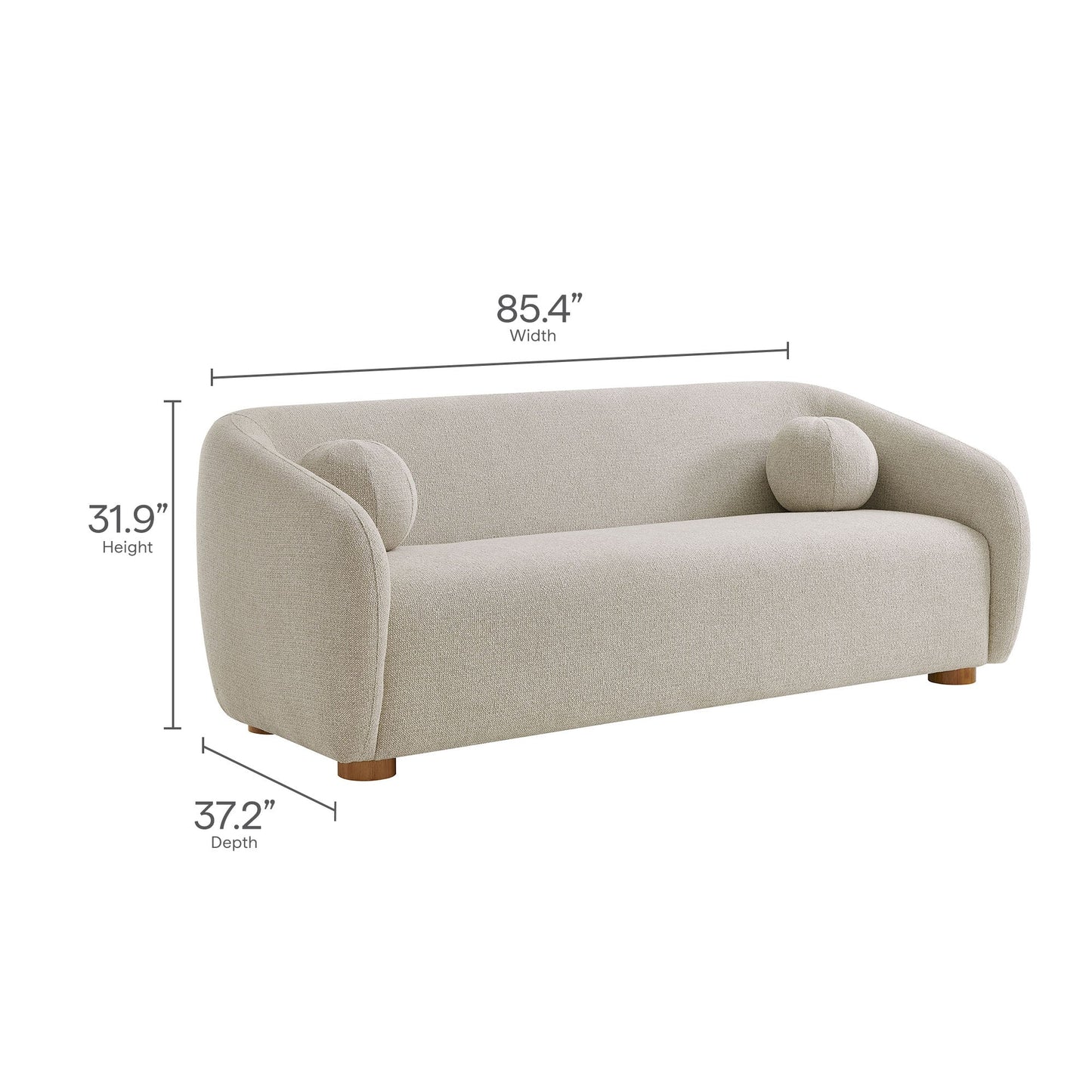 Modway and Holland Modern Chenille Fabric Sofa