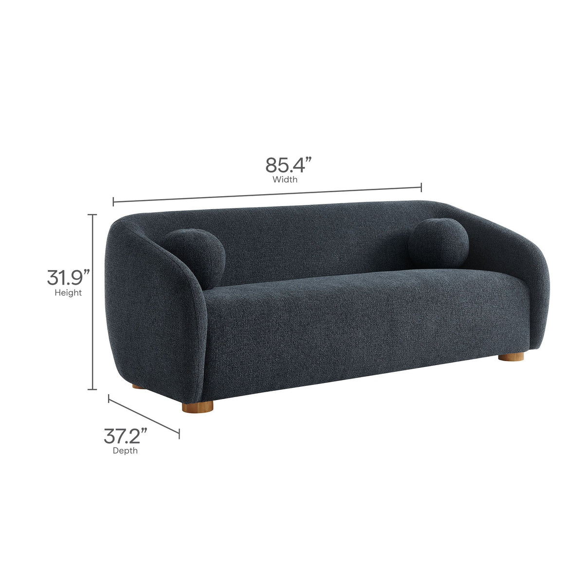 Modway and Holland Modern Chenille Fabric Sofa