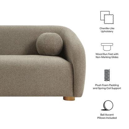 Modway and Holland Modern Chenille Fabric Sofa