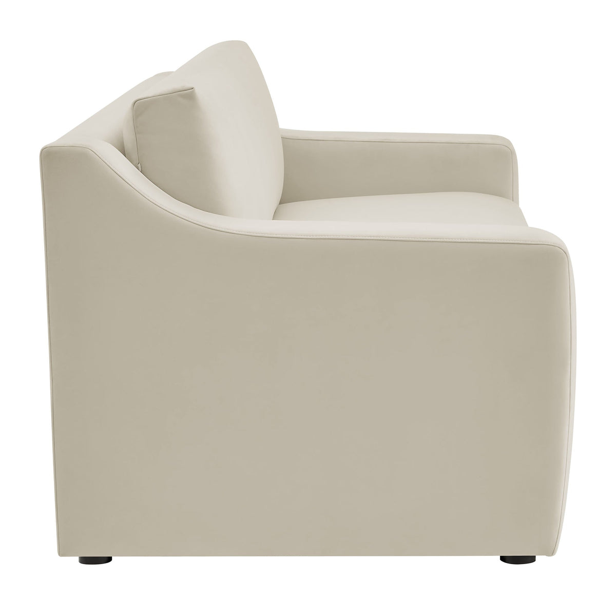 Liora Performance Velvet Sofa cream velvet upholstery low-profile arms by Modway on Tampa Home & Garden Store
