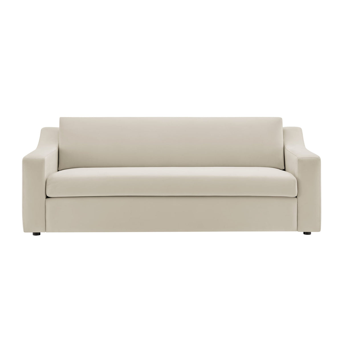 Liora Performance Velvet Sofa by Modway, beige upholstery, living room furniture on Tampa Home & Garden Store
