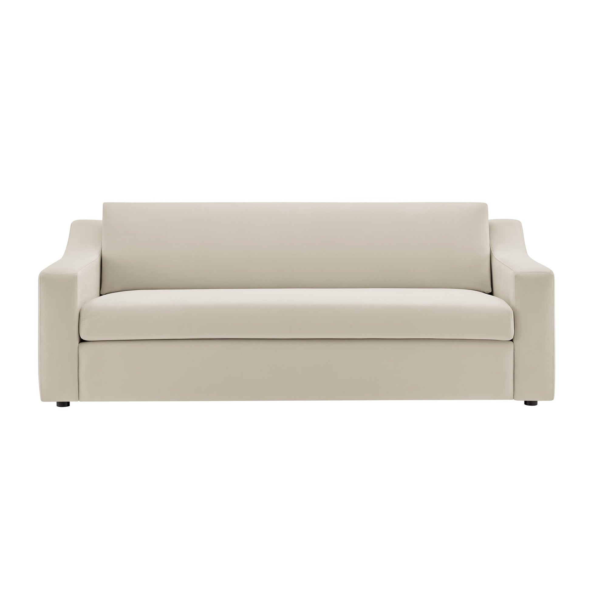 Liora Performance Velvet Sofa by Modway, beige upholstery, living room furniture on Tampa Home & Garden Store