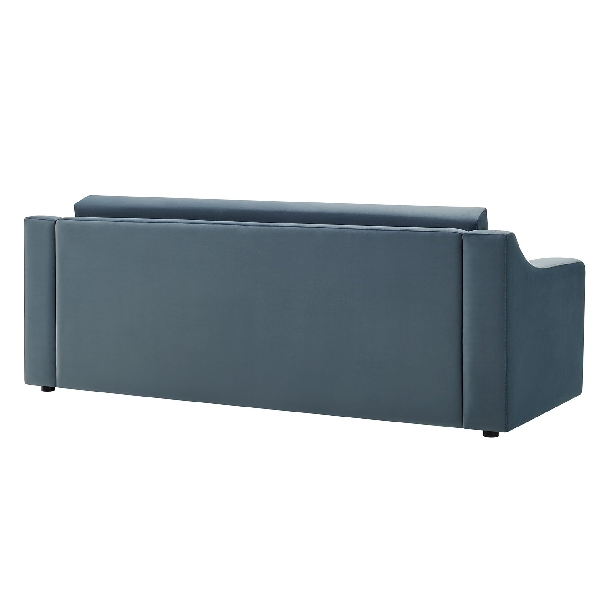 Liora Performance Velvet Sofa blue velvet, square-arm modern living room sofa by Modway on Tampa Home & Garden Store