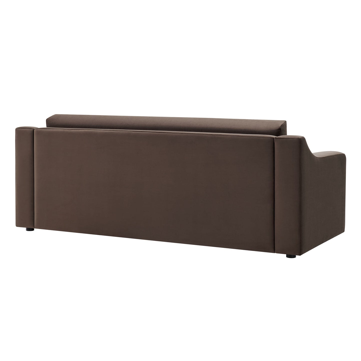 Liora Performance Velvet Sofa by Modway in brown velvet, back view for living room sets on Tampa Home & Garden Store