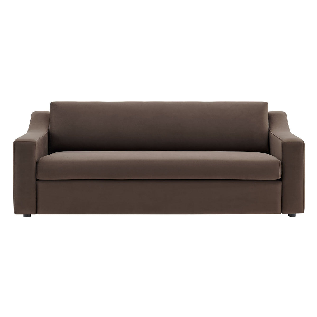Liora Performance Velvet Sofa by Modway, brown velvet upholstery, living room furniture set on Tampa Home & Garden Store