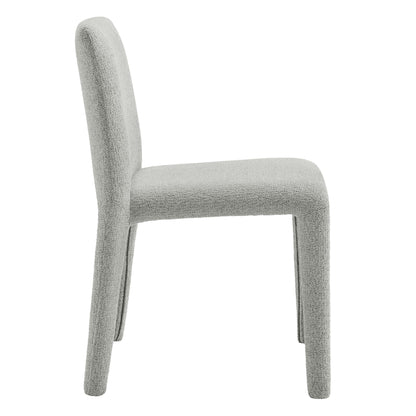Rhodes Fabric Upholstered Dining Chair by Modway in gray boucle fabric HouseOfZazla on Tampa Home & Garden Store