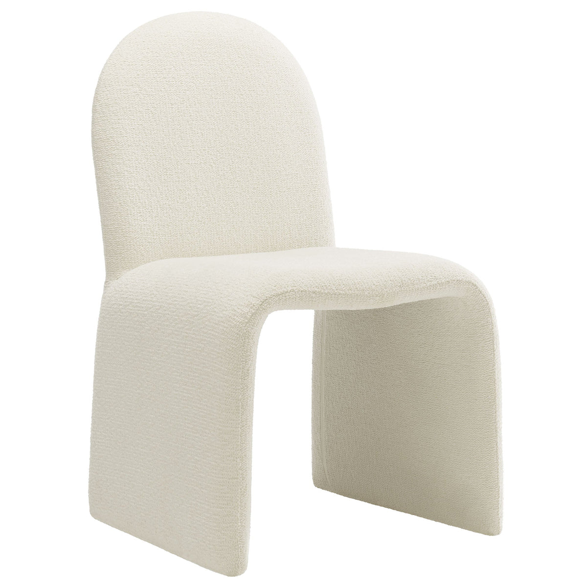 Junia Boucle Upholstered Armless Dining Chair cream boucle, 2 chairs by Modway on Tampa Home & Garden Store