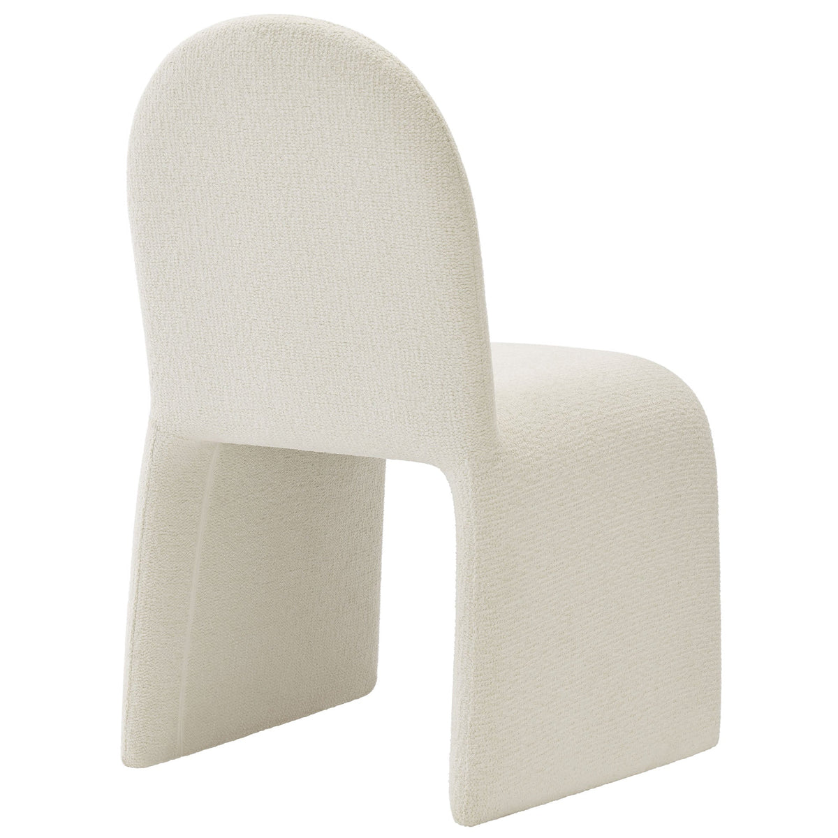 Junia Boucle Upholstered Armless Dining Chairs, beige boucle fabric, pair shown by Modway on Tampa Home & Garden Store