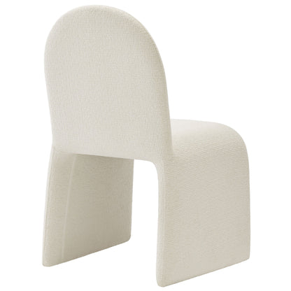 Junia Boucle Upholstered Armless Dining Chairs, beige boucle fabric, pair shown by Modway on Tampa Home & Garden Store