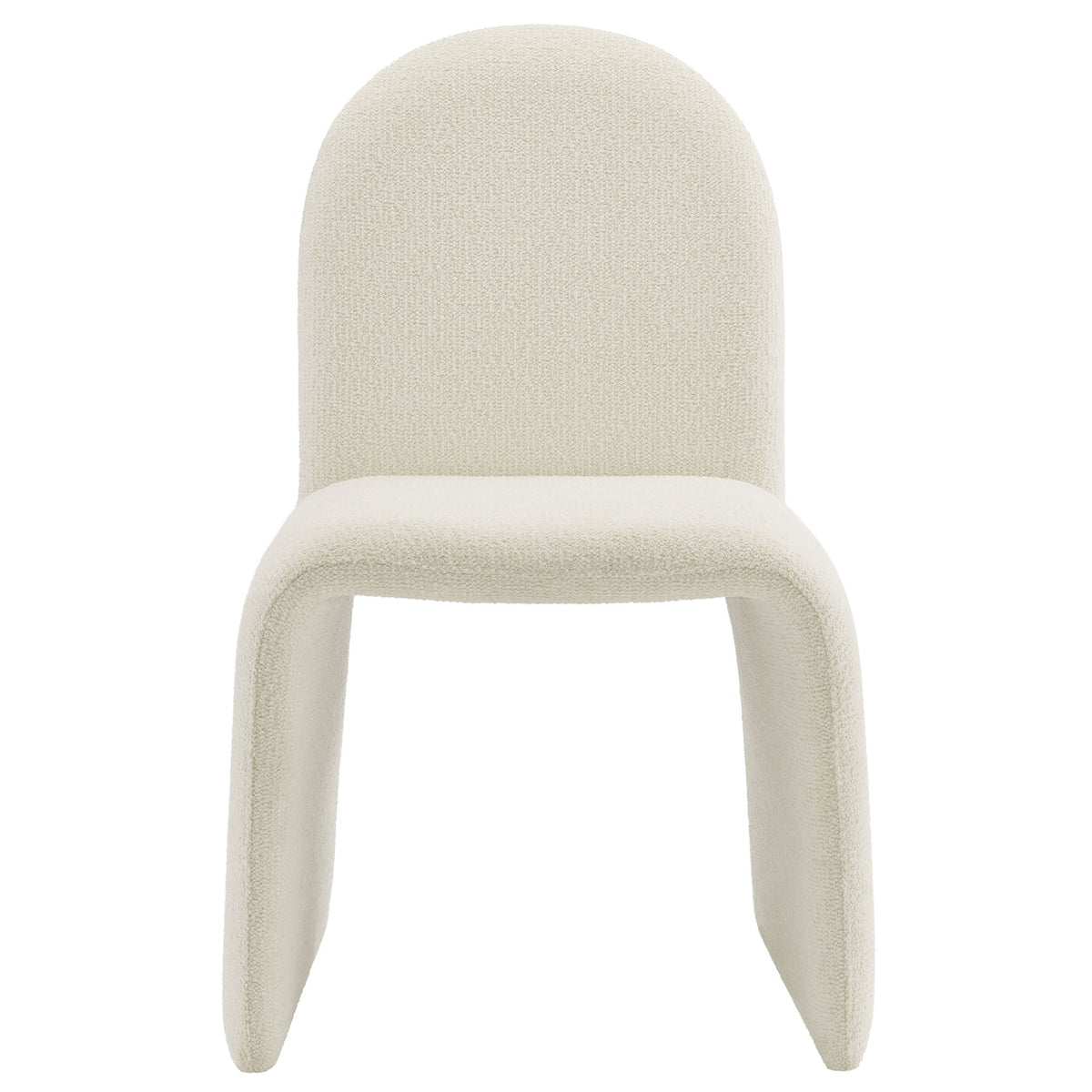 Junia Boucle Upholstered Armless Dining Chair cream boucle upholstery by HouseOfZazla on Tampa Home & Garden Store