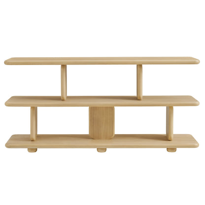 Lyle Sculptural 2-Tier Bookshelf in natural wood finish Modway shelf with rounded edges on Tampa Home & Garden Store