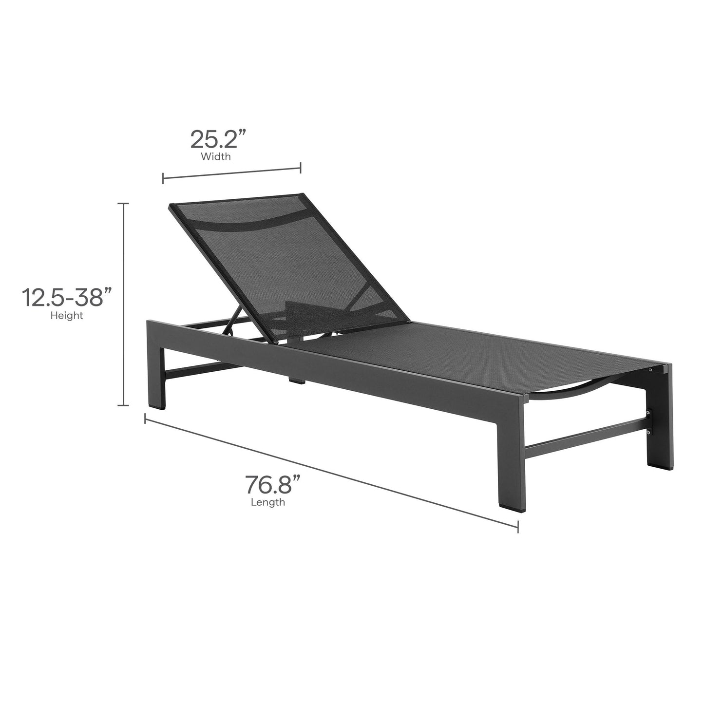 Modway Tahoe Outdoor Aluminum Chaise Lounge
