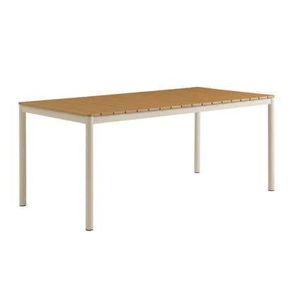 Finn 71 Outdoor Dining Table with Faux Wood Top