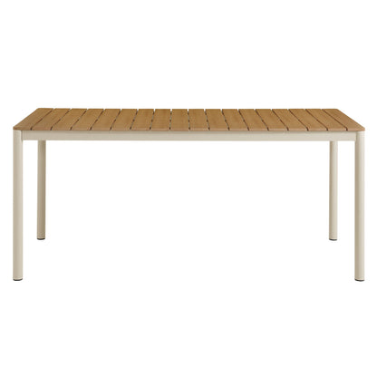 Finn 71 Outdoor Dining Table with Faux Wood Top