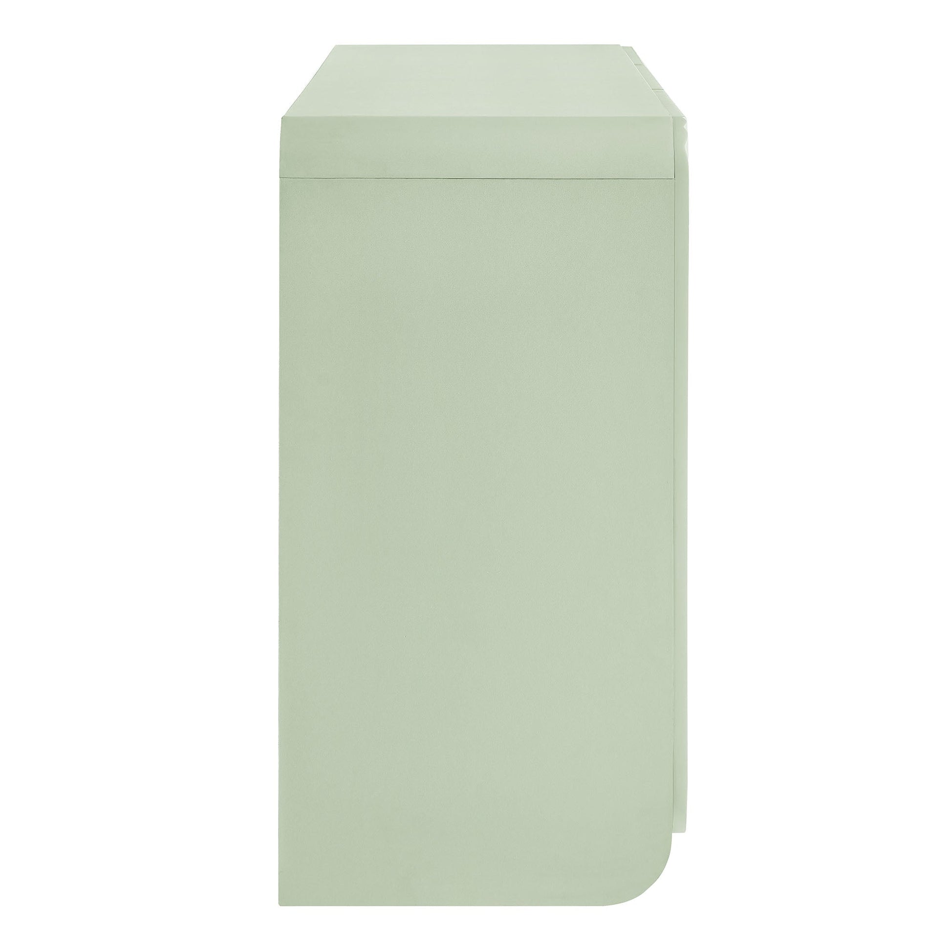 Dahlia Fluted and Scalloped Sideboard Storage Cabinet sage green finish by HouseOfZazla on Tampa Home & Garden Store