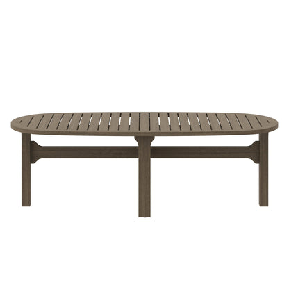 Saratoga Oval Teak and Outdoor Coffee Table