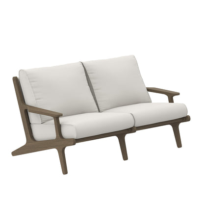 Saratoga Teak Wood Loveseat and Comfort Cushion