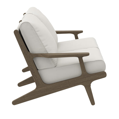 Saratoga Teak Wood Loveseat and Comfort Cushion
