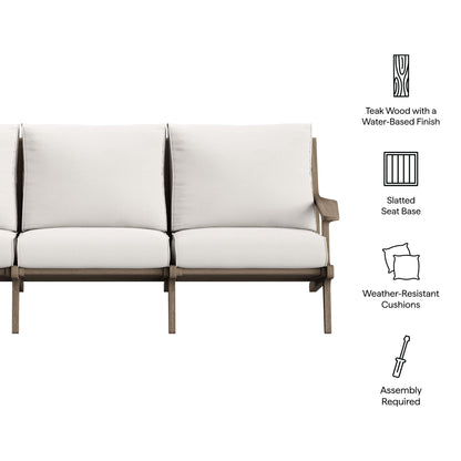 Saratoga Outdoor Teak Sofa for a Modern Patio