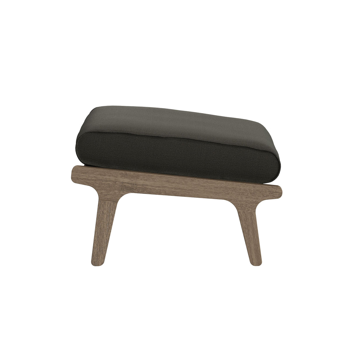 Saratoga teak two-piece chair and ottoman by Modway with charcoal cushions on Tampa Home & Garden Store