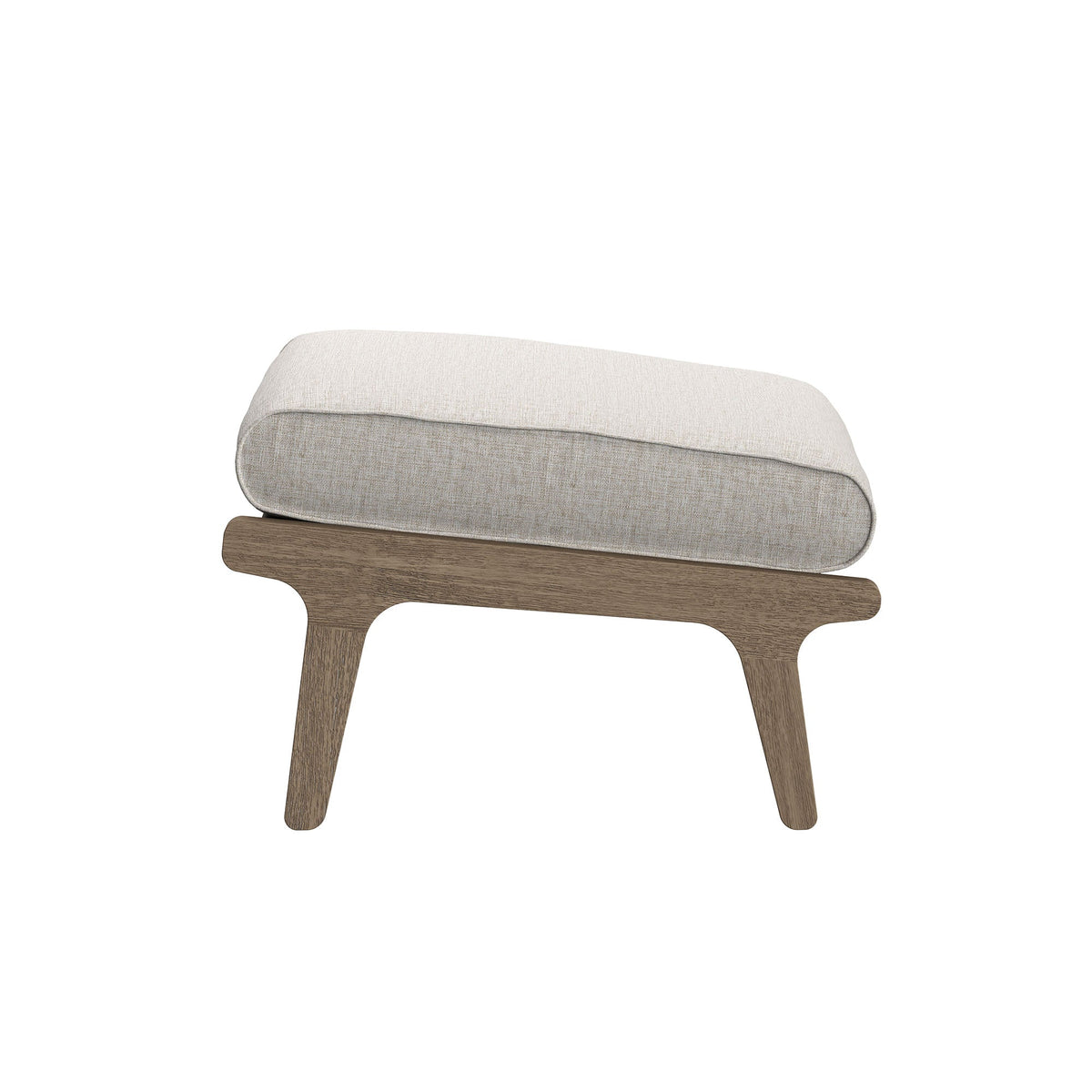 Saratoga outdoor teak wood chair and ottoman set with beige fabric cushions HouseOfZazla on Tampa Home & Garden Store