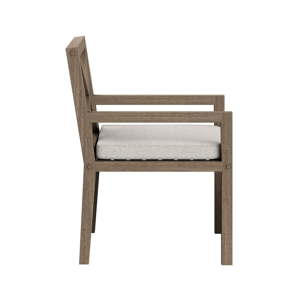 Northlake teak outdoor dining chair with beige cushion, 7-piece Modway patio set on Tampa Home & Garden Store