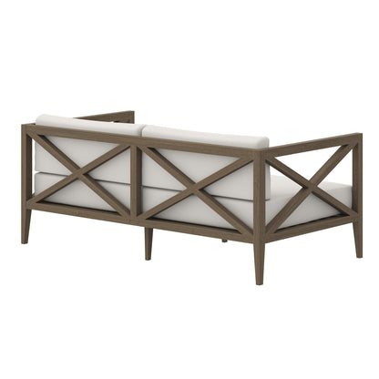 Modway Northlake Outdoor Teak Loveseat Set