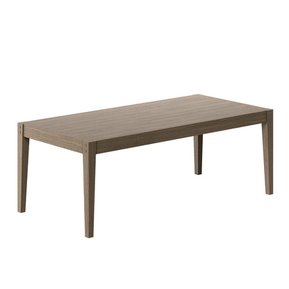 Northlake outdoor teak wood dining table with slatted top in natural brown finish on Tampa Home & Garden Store