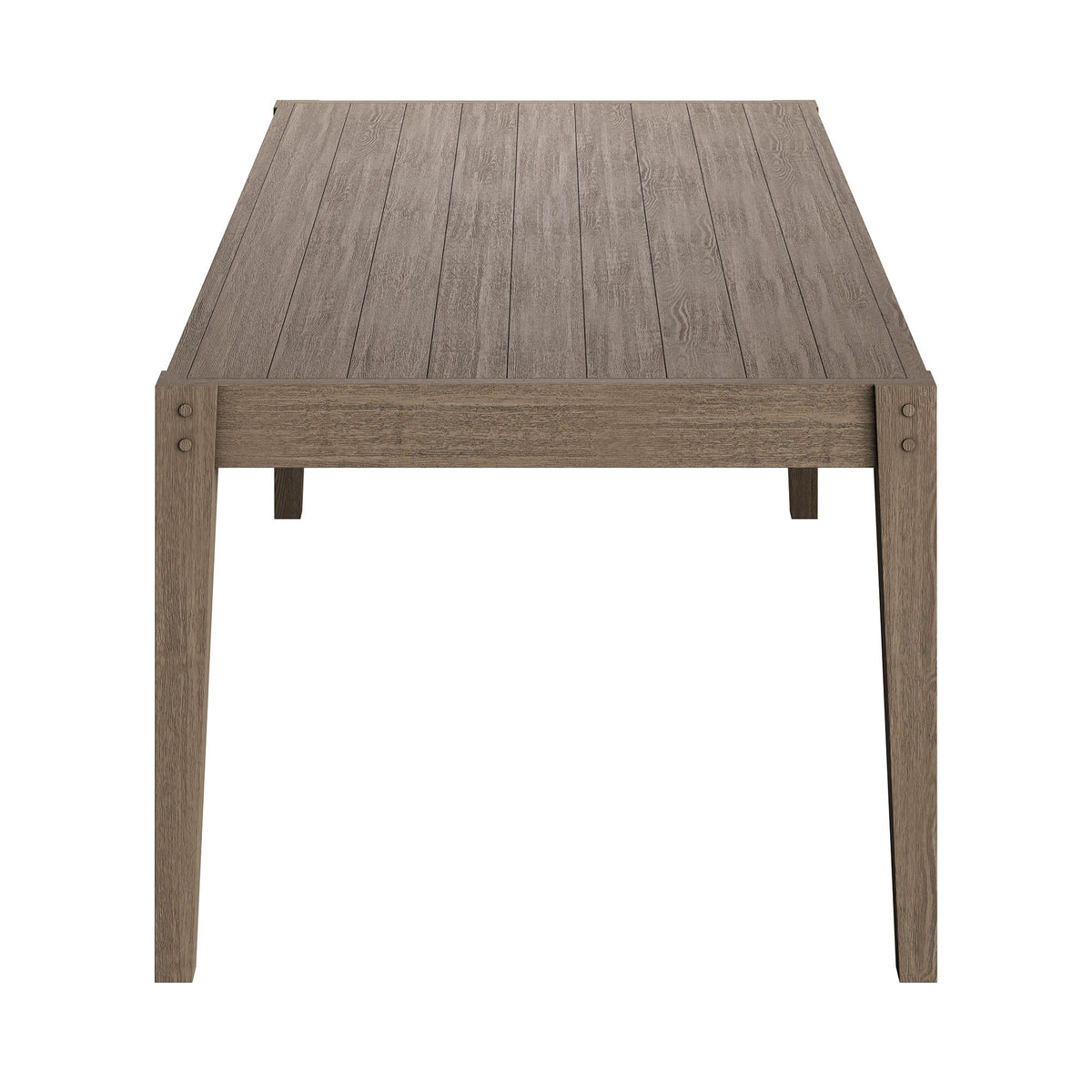 Northlake teak wood outdoor dining table with slatted planks and sturdy frame on Tampa Home & Garden Store