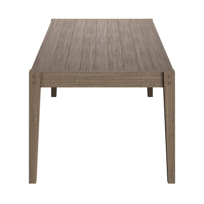 Northlake teak wood outdoor dining table with slatted planks and sturdy frame on Tampa Home & Garden Store
