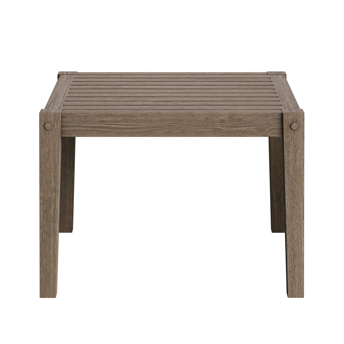 Northlake teak outdoor sofa table top with slatted surface and thick frame on Tampa Home & Garden Store