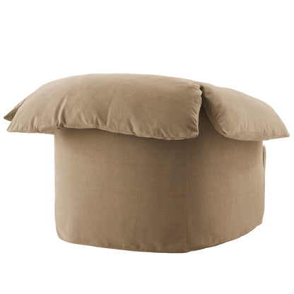 Lark slipcovered oversized armchair beige fabric by HouseOfZazla on Tampa Home & Garden Store