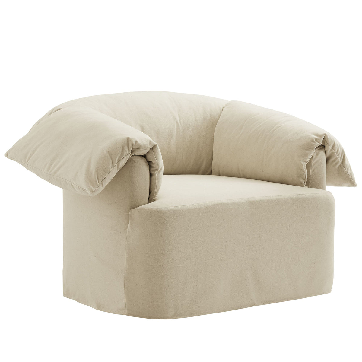 Lark slipcovered oversized armchair beige fabric by Modway on Tampa Home & Garden Store