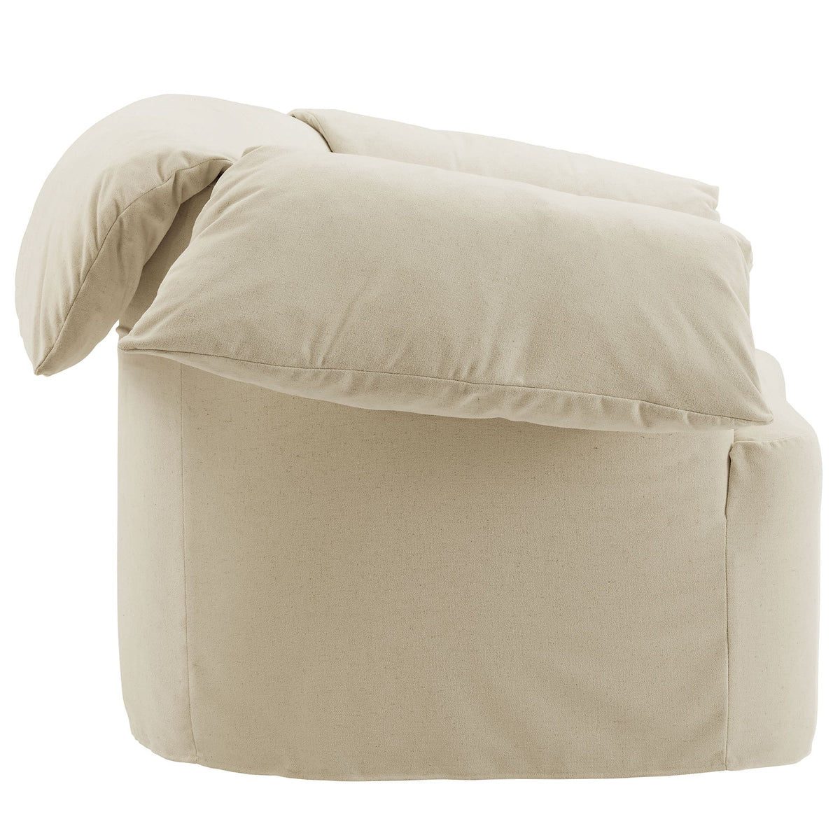 Lark slipcovered oversized armchair in cream fabric by HouseOfZazla on Tampa Home & Garden Store