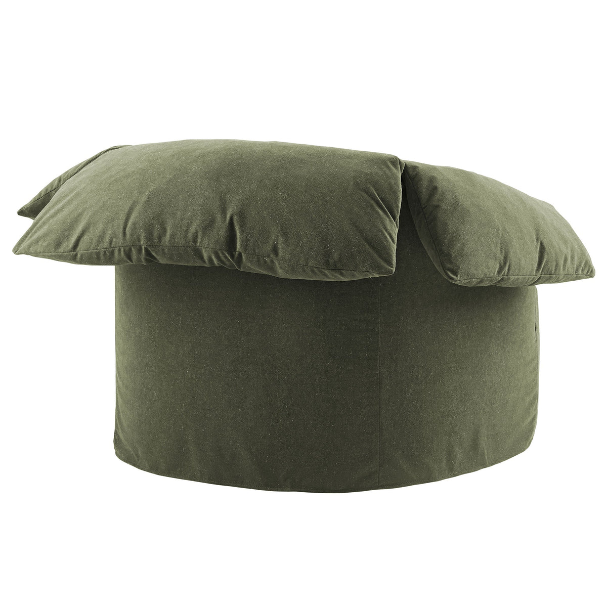 Lark Slipcovered Fabric Oversized Armchair olive green slipcover with plush cushions on Tampa Home & Garden Store