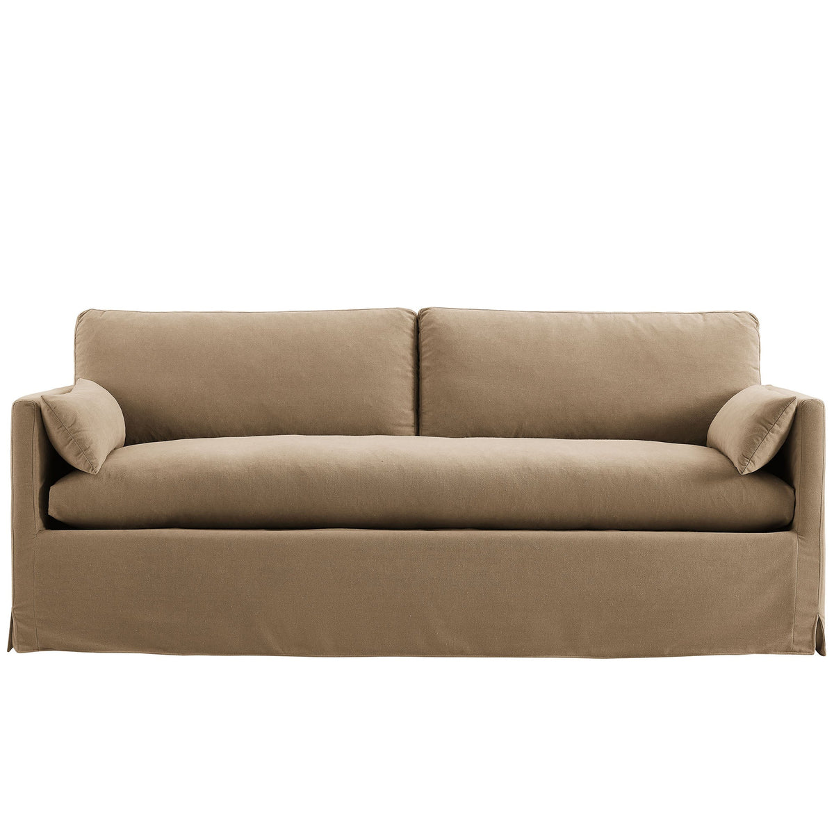 Wellfleet 85in slipcovered fabric sofa in taupe by HouseOfZazla on Tampa Home & Garden Store