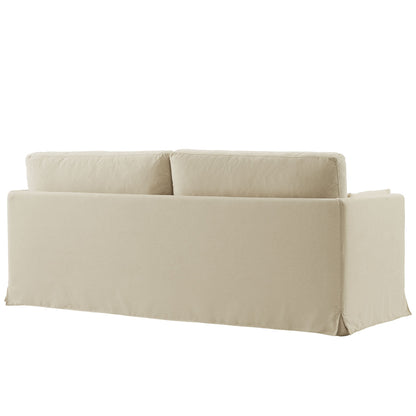 Wellfleet 85in slipcovered beige fabric sofa by Modway HouseOfZazla on Tampa Home & Garden Store