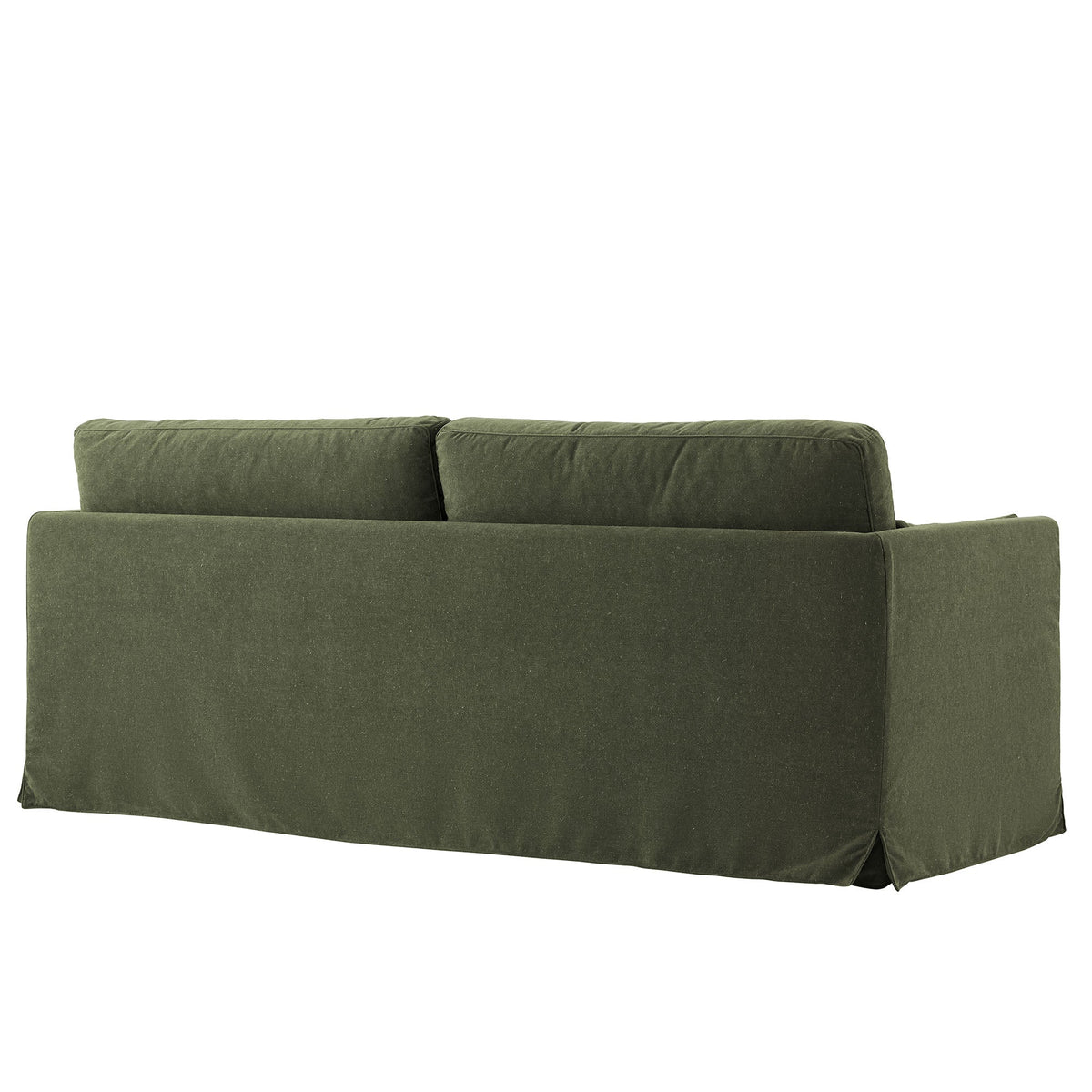 Wellfleet 85in slipcovered fabric sofa olive green by HouseOfZazla on Tampa Home & Garden Store