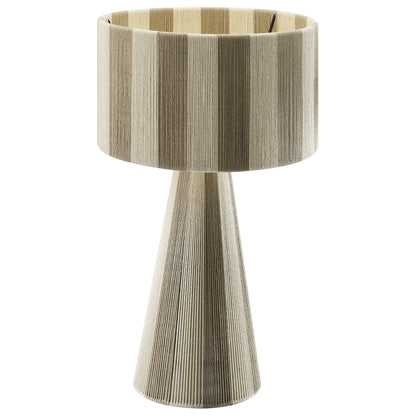 Renae handwoven cotton thread striped table lamp in beige and taupe by Modway on Tampa Home & Garden Store