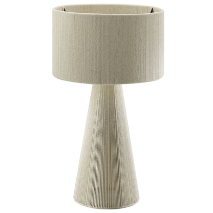 Gia handwoven cotton thread table lamp natural beige by HouseOfZazla on Tampa Home & Garden Store