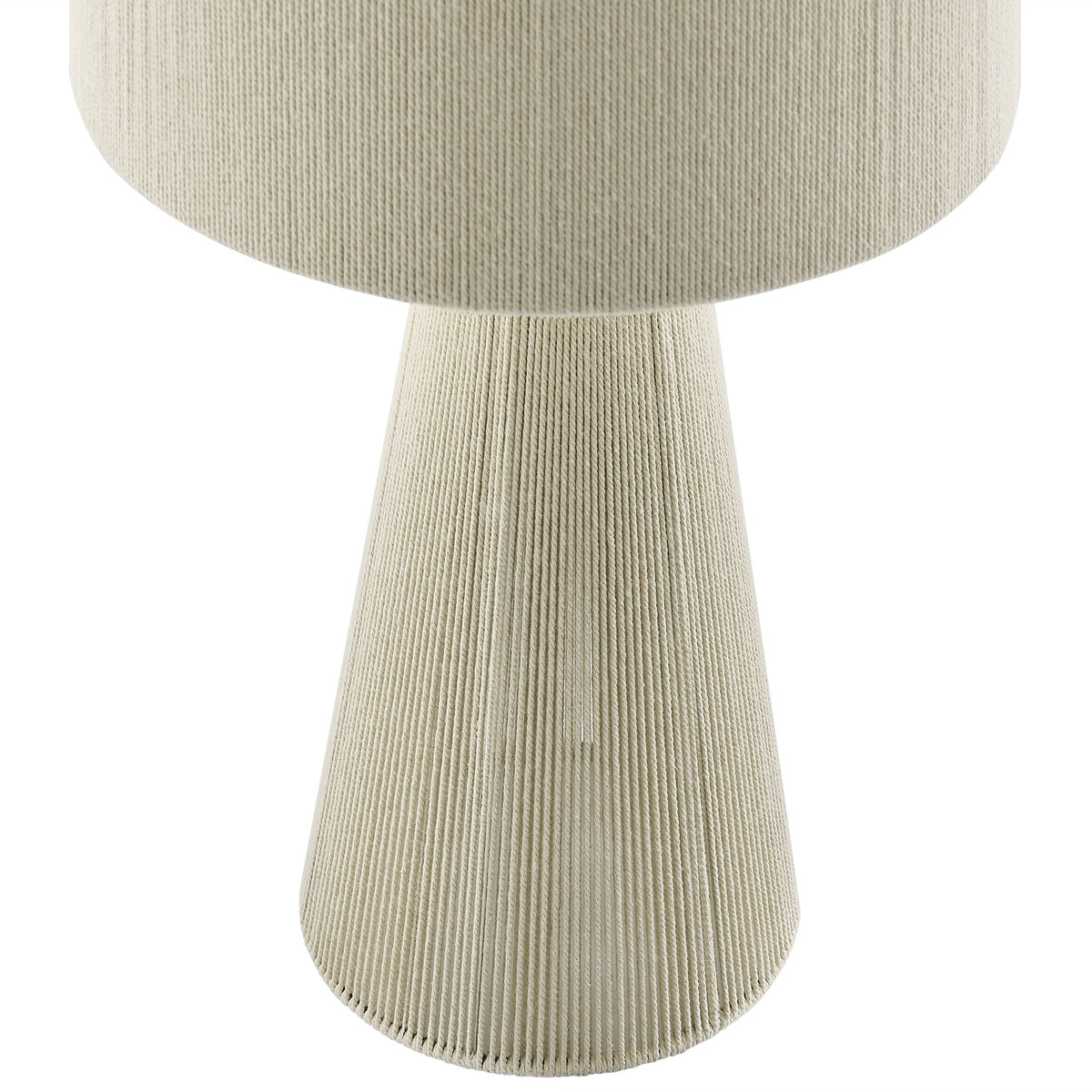 Gia Handwoven Cotton Thread Table Lamp base in beige knitted texture by Modway on Tampa Home & Garden Store