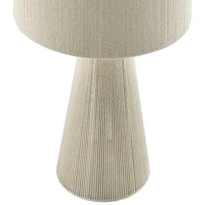 Gia Handwoven Cotton Thread Table Lamp base in beige knitted texture by Modway on Tampa Home & Garden Store