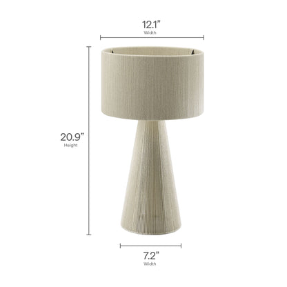 Gia handwoven cotton thread table lamp beige by Modway on Tampa Home & Garden Store